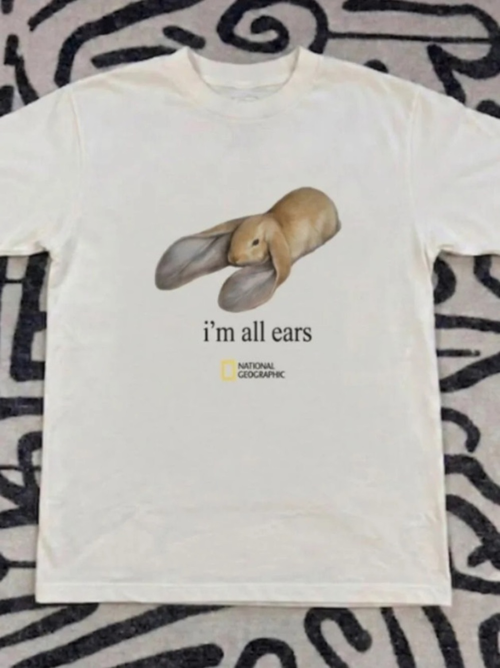 National Geographic "I'm All Ears" Rabbit Graphic T-Shirt